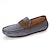 abordables Chaussures Sans Lacets &amp; Mocassins Homme-Homme Mocassins et Slip On Chaussures en daim Mocassins Penny Mocassins de conduite Chaussures de confort Décontractées Extérieur du quotidien Daim Mocassins Noir Gris clair Kaki Eté Printemps