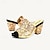 ieftine Pantofi de Mireasă-Pentru femei Tocuri pantofi de nunta Petrecere Pantofi de mireasa Set de asortare pantofi și genți Piatră Semiprețioasă Cristal Platformă Toc Îndesat Pantofi vârf deschis Elegant Piele microbiană