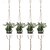 abordables Décorations murales-1pc jardinage plante panier suspendu avec sac en filet pour pot de fleurs corde de jute suspension planteur fait à la main pot de fleur sac en filet paniers de suspension pour plantes faits à la main