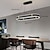 abordables Éclairages circulaires-Lustre à intensité variable pendentif LED lampe moderne de luxe anneau ovale plafonnier uniquement réglable avec télécommande 110-240 v