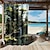 cheap Outdoor Shades-Waterproof Outdoor Curtain Privacy, Outdoor Shades, Sliding Patio Curtain Drapes, Pergola Curtains Grommet Mushroom Forest For Gazebo, Balcony, Porch, Party