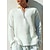 cheap Men&#039;s Casual Shirts-Men&#039;s Shirt Casual Shirt White Long Sleeve Plain V Neck Daily Vacation Clothing Apparel Fashion Casual