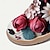 abordables Chaussures à imprimé graphique-Femme Basket Ballerines Slip-Ons Imprimer des chaussures Baskets à enfiler du quotidien Vacances Voyage Floral 3D Fleurs Talon Plat Vacances Décontractées Confort Marche Toile Mocassins Amande Noir