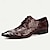 olcso Férfi fűzős bőrcipők-férfi ruha cipő barna fekete dombornyomott bőr fűzős záródás oxford