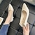 Χαμηλού Κόστους Γυναικεία Τακούνια-Γυναικεία Γαμήλια παπούτσια Slip-Ons Φόρεμα Παπούτσια Μαλακά Παπούτσια Γραφείο Καθημερινά Νυφικά Παπούτσια Παπούτσια παράνυμφων Τακούνι Στιλέτο Μυτερή Μύτη Κομψό Μοντέρνα Μινιμαλισμός PU Μοκασίνια