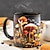 Недорогие Кружки и чашки-3D кружка с волшебными грибами, кофейная кружка с грибами, забавная новинка керамическая чашка для чая, керамическая чашка на 11 унций для посудомоечной машины в микроволновой печи, идеальные подарки