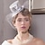 abordables Sombreros de fiesta-diademas sombreros sombreros tul no tejido bombín / cloche sombrero platillo sombrero de copa boda fiesta de té elegante británico con velo facial tocado sombreros