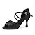 olcso Latin cipők-Női Latin cipő Báli Salsa Cipő Otthoni Gyakorlat Professzionális Lágyabb Kényelmes cipők Magassarkúk Tűsarok Lábujj nélküli Fém csat Felnőttek Ezüst Világosbarna Fekete