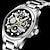 voordelige Quartz-horloges-nieuwe mode zakelijke lichte luxe honderd heren quartz horloge lichtgevend waterdicht skelet heren sporthorloge