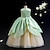 cheap Party Dresses-Kids Girls&#039; Party Dress Flower Sleeveless Pegeant Sweet Polyester Summer Spring Fall 4-13 Years Light Green