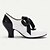 זול נעלי עקב לנשים-בגדי ריקוד נשים עקבים משאבות נעליים בעבודת יד נעלי וינטג&#039; מפלגה בָּחוּץ יום האהבה פפיון עקב קצר בוהן עגולה אלגנטית וינטאג&#039; עור שרוכים לבן