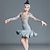 Χαμηλού Κόστους Παιδικά Ρούχα Χορού-Λάτιν Χοροί Παιδικά Ρούχα Χορού Φούστες Εκτύπωση Κόψιμο Κοριτσίστικα Επίδοση Εκπαίδευση Μακρυμάνικο Ψηλό Σπαντέξ