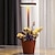 tanie Lampy stołowe-Bezprzewodowa lampa stołowa z koszem kwiatów 3-stopniowa jasność bezstopniowe przyciemnianie lampa stołowa zasilana akumulatorowo lampa biurkowa LED do restauracji/domu/patio