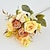 abordables Monsieur et Madame Mariage-fleur simulée 6 fourchettes fumée et pluie rose décoration de la maison fleur artificielle rose fleur en soie style européen palette de couleurs hôtel table à manger arrangement floral