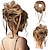 billige Hårknuter-rotete knutehårstykke superlangt rufsete oppsatt hår bunextensions bølget hårinnpakning hestehalehårstykker hårsnurrer med elastisk hårbånd for kvinner hb007 grace - kul lys blond