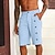 abordables Día festivo-Hombre Pantalones cortos de lino Pantalones cortos de verano Bermudas Pantalones cortos de playa Botones Bolsillo Pierna recta Plano Comodidad Transpirable Corto Festivos Vacaciones Playa Hawaiano