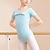 preiswerte Kindertanzkleidung-Tanzkleidung für Kinder Ballett Gymnastikanzug / Einteiler Pure Farbe Farbaufsatz Mädchen Leistung Ausbildung Kurzarm Hoch Baumwollmischung