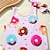 preiswerte Badebekleidung-Einteiliger Badeanzug für Kinder, Cartoon-Donut mit gerüschten Rändern, Badeanzug mit Stirnband für Mädchen