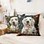 cheap Animal Style-Velvet Pillow Cover Stuffed Dog Print Simple Casual Square Classic Throw Pillows Bed Sofa Living Room Decorative