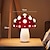 tanie Lampy stołowe-Lampa grzybkowa Lampka USB z możliwością ładowania, dwukolorowa lampka na biurko do salonu, szafki nocnej, wyjątkowy prezent dla miłośnika przyrody