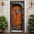 voordelige Deurafdekkingen-oude vintage deur deurhoezen deur tapijt deur gordijn decoratie achtergrond deur banner voor voordeur boerderij vakantie feest decor benodigdheden