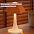 billige Bordlamper-oppladbar dimbar bordlampe med sopp, led spisebordslampe, vanntett bærbar metallbordlampe med trinnløs dimming 3-nivås lysstyrke for hjemmeinnredning restaurant bar kafé uteplassfest