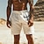 billige Grafiske shortser for menn-soltrykt herre bomullsshorts hawaiiansk shorts strandshorts snøring elastisk midje komfort pustende kort utendørs ferieklær