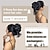 זול שיניונים (פקעות)-חתיכת לחמנייה מבולגנת תוספות שיער סינטטי לחמניות צ&#039;יניון חתיכות שיער לנשים-חום מעורב בלונדיני