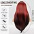 cheap Synthetic Trendy Wigs-Synthetic Wig Straight Neat Bang Wig 22 inch Black / Burgundy Synthetic Hair Women&#039;s Multi-color Mixed Color