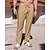 cheap Linen Pants-Men&#039;s Linen Pants Trousers Summer Pants Beach Pants Pocket Drawstring Elastic Waist Plain Comfort Breathable Daily Holiday Vacation Cotton Blend Hawaiian Boho White Khaki