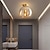 Χαμηλού Κόστους Φώτα Οροφής-Κρεμαστό φως led, νησιώτικο φως, μοντέρνος μεταλλικός πολυέλαιος από πορτοκαλί γυαλί για το γραφείο του σπιτιού, την τραπεζαρία, το υπνοδωμάτιο, το σαλόνι, το ζεστό λευκό 110-120v 220-240v