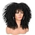 Недорогие Натуральные парики без шапочки-основы-вьющиеся парики для чернокожих женщин черный афро вьющийся парик с челкой человеческие волосы длинные курчавые вьющиеся волосы