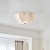 cheap Ceiling Lights-Ceiling Light Flush Mount Fixture 30/40/50cm Wide White Fabric Scalloped Bowl Shade for Bedroom Hallway Living Room Dining Room Bathroom Kitchen