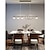 Недорогие Линейный дизайн-кухонный остров, освещение/освещение над столом, 80/95/120 см, светильники для сельского дома, потолочный подвесной светильник, современная линейная люстра с прозрачным стеклянным абажуром для