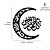 billige Event &amp; Party Supplies-laserskåret vintage blomstermønster måneformet dekorativt hengende ornament - islamsk treplakett