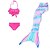 cheap Mermaid Swimsuit-Kids Girls&#039; Swimwear Bikini Geometric Active Bathing Suits 3-10 Years Summer Purple