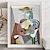 billige Abstrakte malerier-håndlaget pablo picasso rammeportrett av marie-thrse 1937 abstrakt figurativt maleri på lerret Picasso veggkunst kubismemaling oljemaleri kunstverk tung teksturert kunst for estetisk dekorasjon