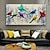 cheap Animal Paintings-Hand Painted Wall Art Canvas Painting Birds Branch Landscape Oil Painting Animal Picture Home Decor Frameless