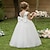 cheap Party Dresses-Pearl Beads Flower Girls Dress Sleeveless Puffy Tulle Princess Pageant Dresses First Communion Gown with Bow