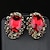 cheap Earrings-Women&#039;s Stud Earrings Drop Earrings Hoop Earrings Retro Drop Elegant Vintage Luxury Romantic Sweet Earrings Jewelry Red / Green For Wedding Party Anniversary Holiday Engagement 1 Pair