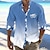 tanie Męska koszula hawajska-Beztroskie interlude x Joshua Jo – męskie wakacyjne koszule z długim rękawem i nadrukiem w gradientowym żółwiu