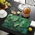 abordables Plaidemats &amp; Coasters &amp; Trivets-1 mantel individual de hojas, mantel de 12x18 pulgadas, manteles para decoración de fiesta, cocina y comedor