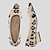 cheap Women&#039;s Casual shoes-Women&#039;s Heels Plus Size Flyknit Shoes Outdoor Work Daily Leopard Sculptural Heel Pointed Toe Classic Casual Comfort Walking Knit Loafer Leopard Black / Beige Black
