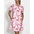 voordelige Designer-collectie-Dames Tennisjurk golf jurk Roze Korte mouw Jurken Bloemig Dames golfkleding kleding outfits draag kleding