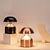 ieftine Lămpi de Masă-Lampă de masă în formă de ciupercă de 5,5 inchi, metal reîncărcabilă cu luminozitate în 3 culori, pentru interior, dormitor, sufragerie, lampă de masă pentru atmosferă