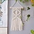 billige Veggdekor-1 stk bohemia macrame vegghengende bomull beige enkel hjemmedekorasjon stil rominnredning hjemmeinnredning scenedekor