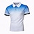 cheap Multipack-Multi Packs 3pcs Men&#039;s Lapel Short Sleeves Navy Blue+White+Blue Polo Button Up Polos Golf Shirt Gradual Daily Wear Vacation Polyester Spring &amp; Summer