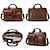 cheap Men&#039;s Bags-Men Genuine Cowhide Leather Briefcase Work Handbag Suitable For Business Travel With A 14inch Computer Pocket