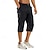 cheap Cargo Shorts-Men&#039;s Cargo Shorts Shorts Button Multi Pocket Plain Wearable Knee Length Outdoor Daily Fashion Casual Dark Khaki Black Micro-elastic