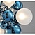 billige Unikke lysekroner-lysekroner 60 cm klynge design pendel lys metal kunstnerisk stil ø geometrisk malet finish moderne 110-120v 220-240v